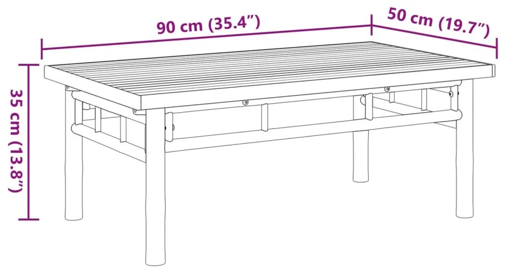 ΤΡΑΠΕΖΑΚΙ ΣΑΛΟΝΙΟΥ 90X50X35 ΕΚ. ΑΠΟ ΜΠΑΜΠΟΥ 366469