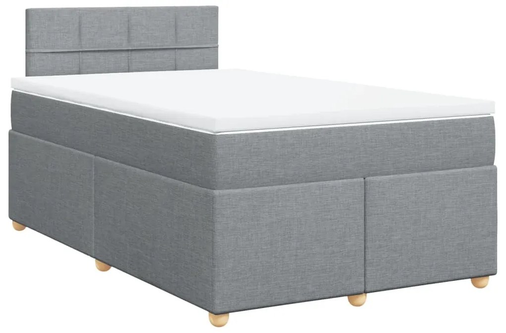 ΚΡΕΒΑΤΙ BOXSPRING ΜΕ ΣΤΡΩΜΑ ΑΝΟΙΧΤΟ ΓΚΡΙ 120X190 ΕΚ. ΥΦΑΣΜΑΤΙΝΟ 3288919