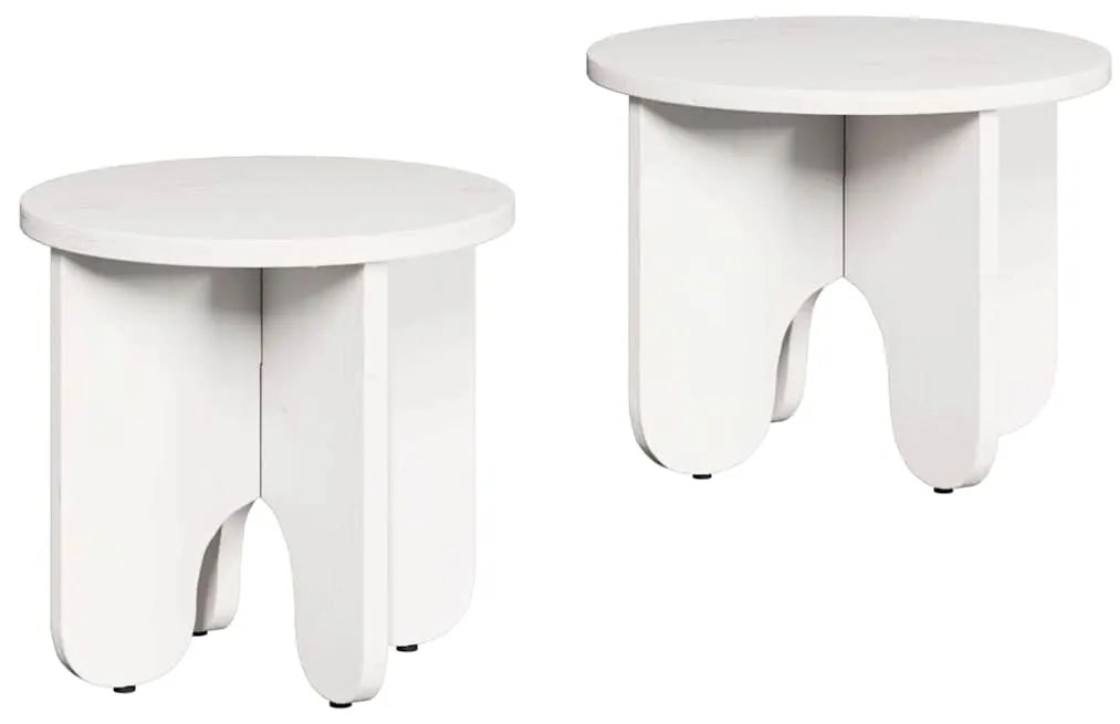 vidaXL Τραπεζάκι σαλονιού 2 pcs Λευκό 39.5 x 39.5 x 30 εκ.