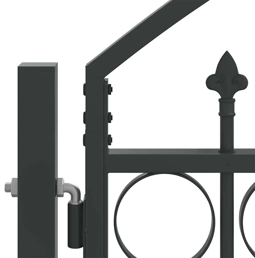 vidaXL Πύλη Φράχτη Άλλο Γκρι 300 x 175 cm Ατσάλι