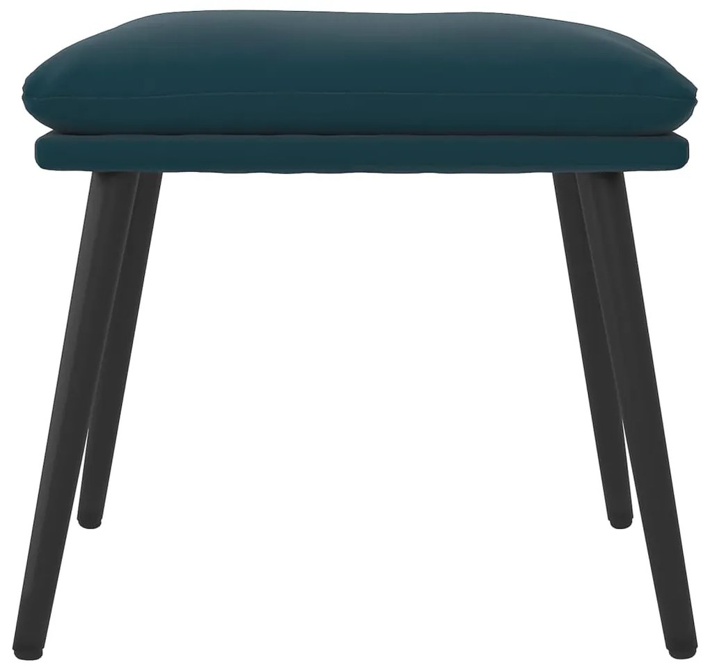 vidaXL Υποπόδιο Μπλε 45 x 29,5 x 39 εκ. Βελούδινο