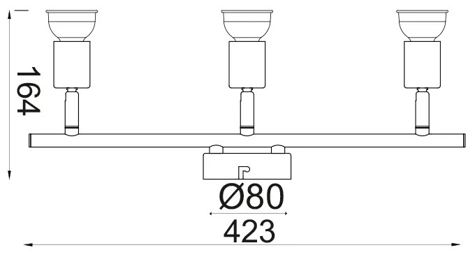 ΣΠΟΤ ΙΙΙ ΛΕΥΚΟ ΜΑΤ 3 Χ GU10 TRINITY - MC634WH3 - MC634WH3