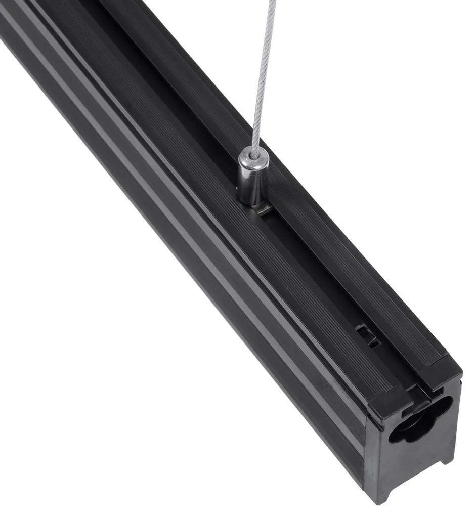 GloboStar OFFICE 61025-P Γραμμικό Κρεμαστό Φωτιστικό Linear LED 18W 2170lm 120° AC 220-240V Μ120 x Π2 x Υ4cm Θερμό Λευκό 2700K - Μαύρο - 3 Years Warranty - 61025-1