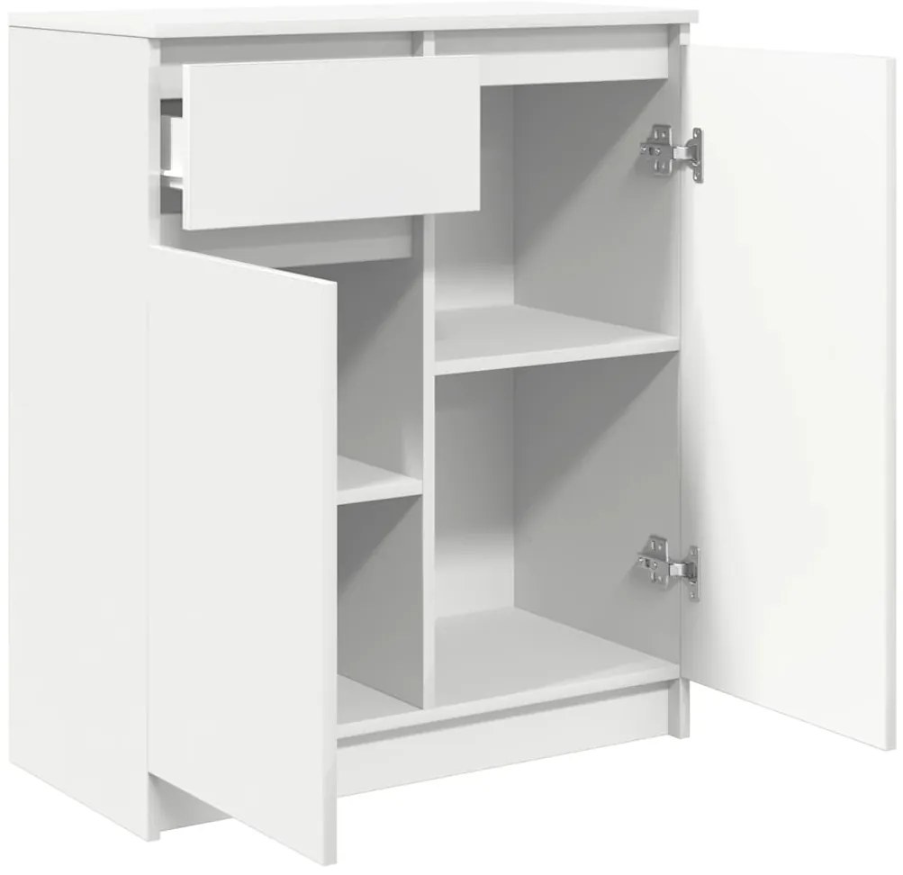 vidaXL Συρταριέρα με Συρτάρια Λευκή 71x35x84 εκ. από Επεξ. Ξύλο