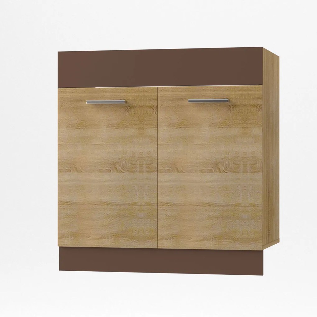 Alina Κάτω ντουλάπι Νεροχύτη 80x44,5x85cm Σονόμα-Μόκκα