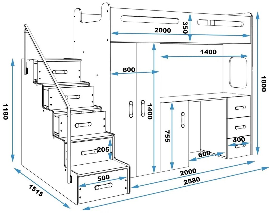 Κουκέτα Steps plus-Leuko