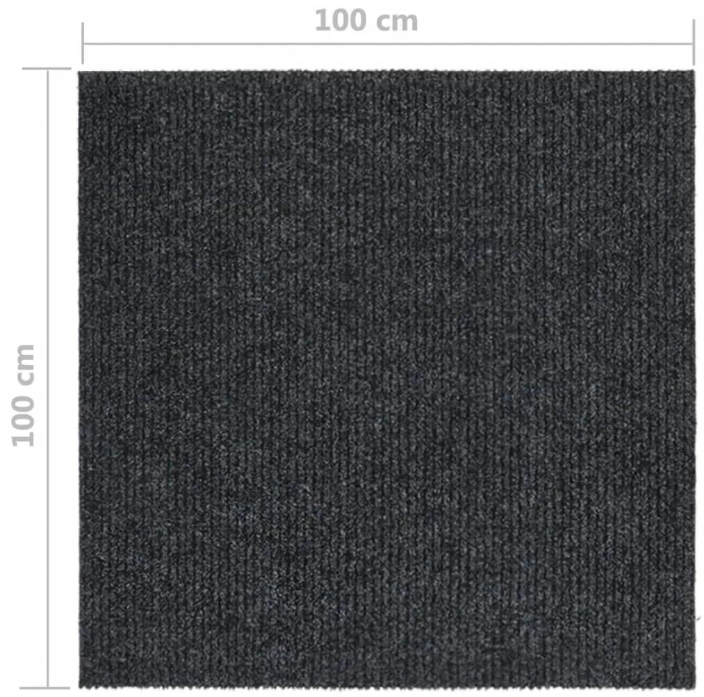 vidaXL Χαλί Διάδρομος / Συλλέκτης Βρωμιάς Ανθρακί 100 x 100 εκ.
