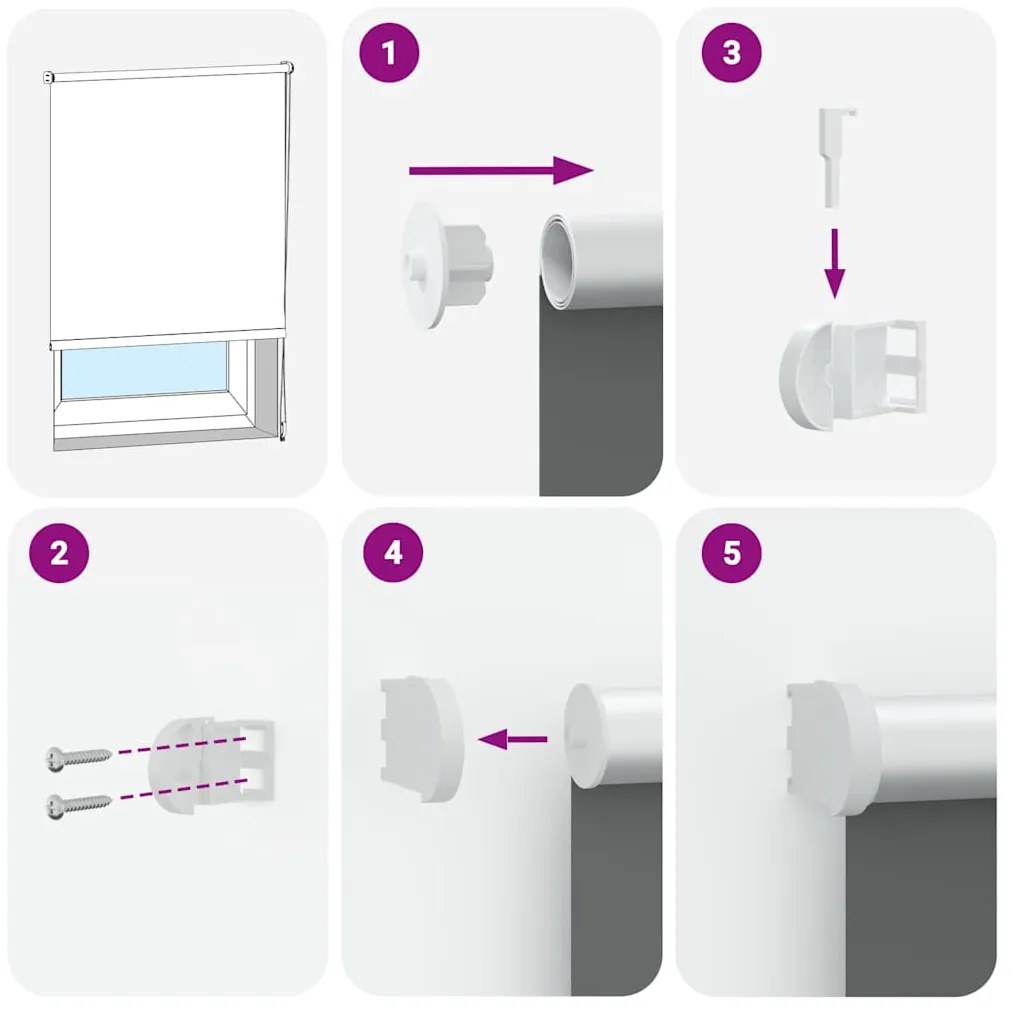 vidaXL Ρολέρ Μπλακάουτ ανοιχτό γκρι 125x210 cm Πλάτος υφάσματος