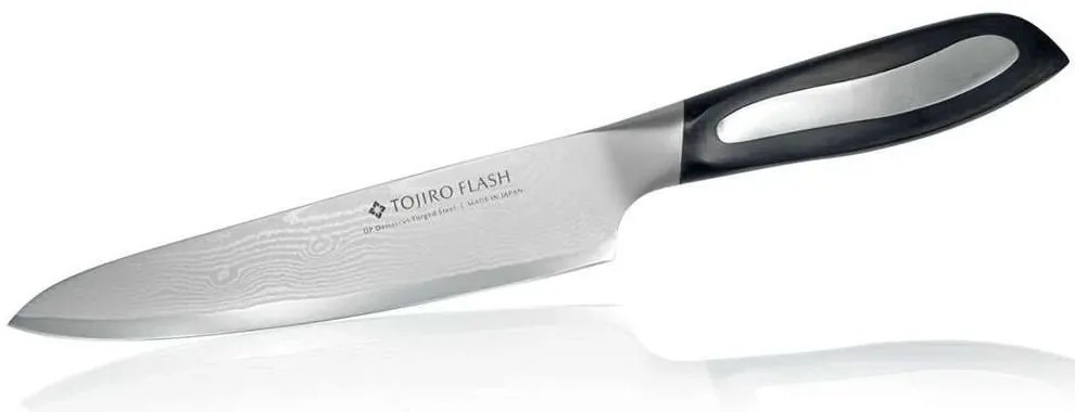 Μαχαίρι Γενικής Χρήσης Flash FF-UT150 15cm Από Δαμασκηνό Ατσάλι Silver-Black Tojiro Ανοξείδωτο Ατσάλι