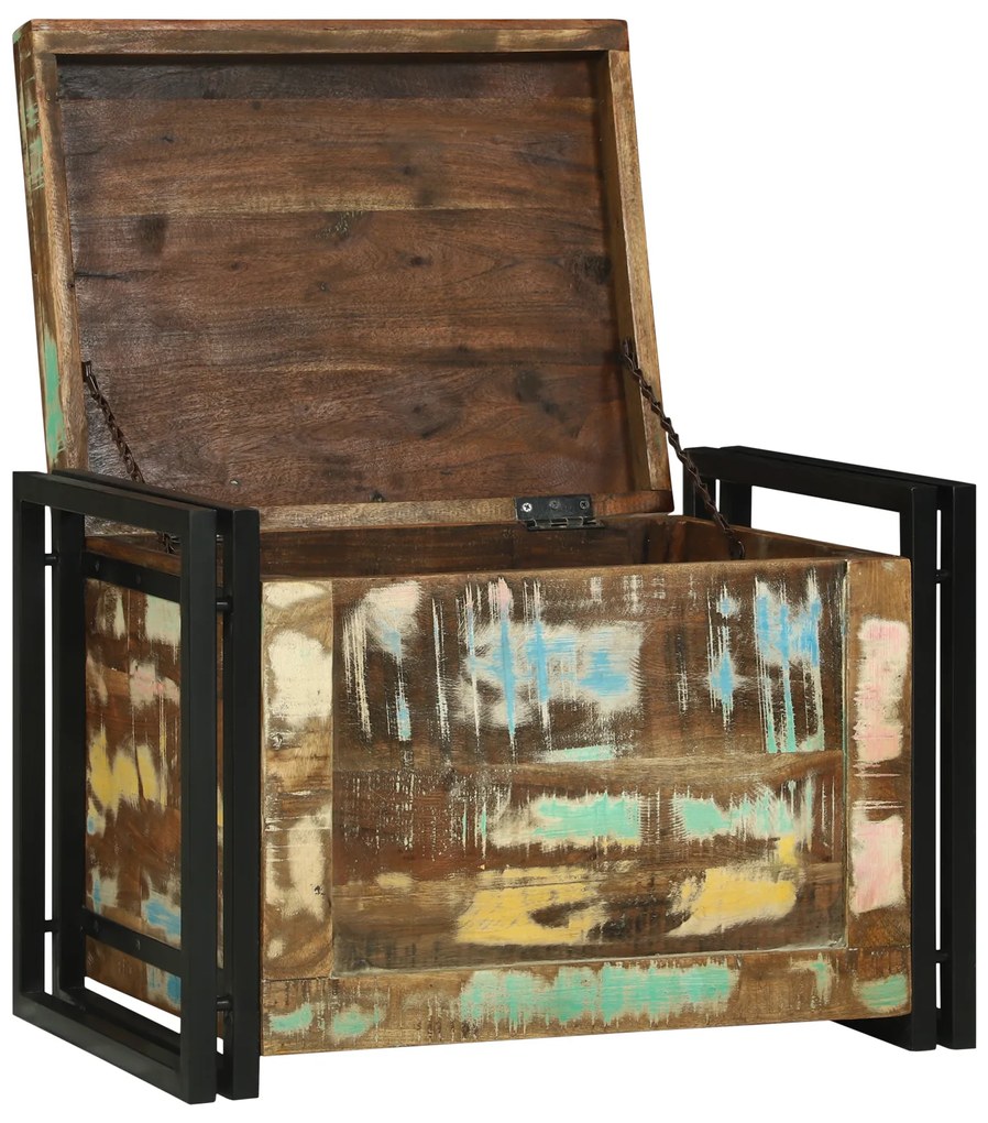 vidaXL Κουτί Αποθήκευσης 60 x 40 x 41 cm Από Στερεό Ανακυκλωμένο Ξύλο