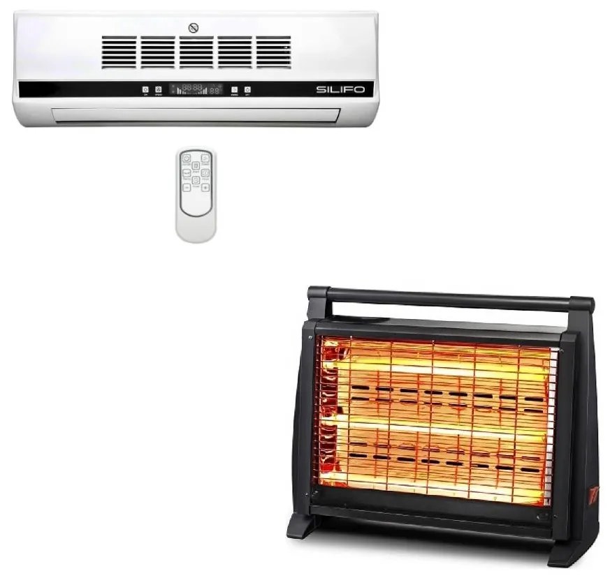 SILIFO ΣΕΤ 2ΤΜΧ SILIFO ΑΕΡΟΘΕΡΜΟ ΤΟΙΧΟΥ ΚΕΡΑΜΙΚΟ SF2010W + ΔΩΡΟ 2ΤΜΧ KUMTEL ΘΕΡΜΑΣΤΡΑ ΗΛΕΚΤΡΙΚΗ LX-2832 1500W 999-002-92693