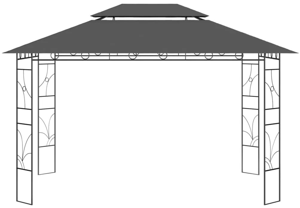 vidaXL Κιόσκι Ανθρακί 4 x 3 x 2,7 μ. 160 γρ./μ²