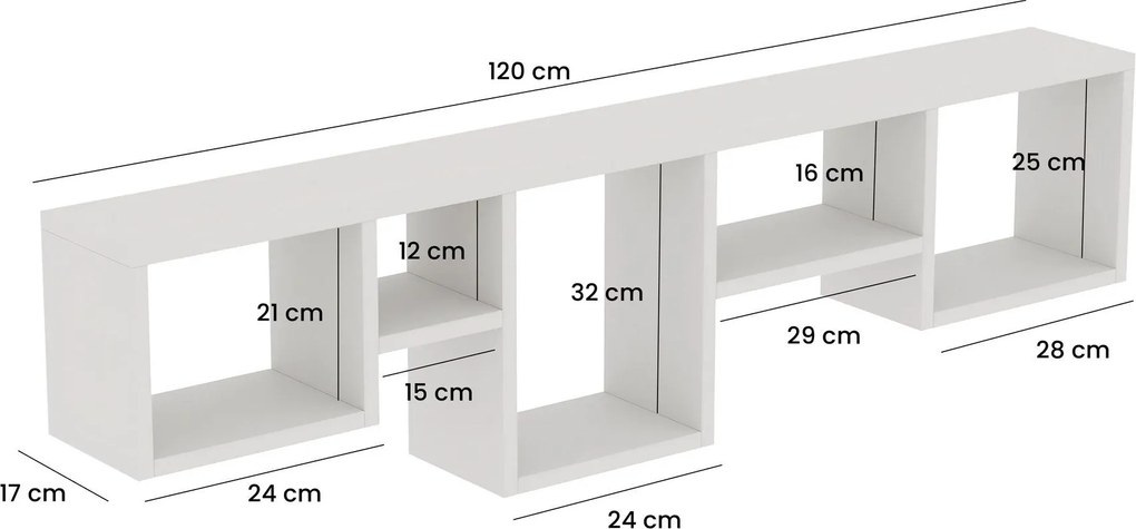 Wall Shelf Amanos - White White