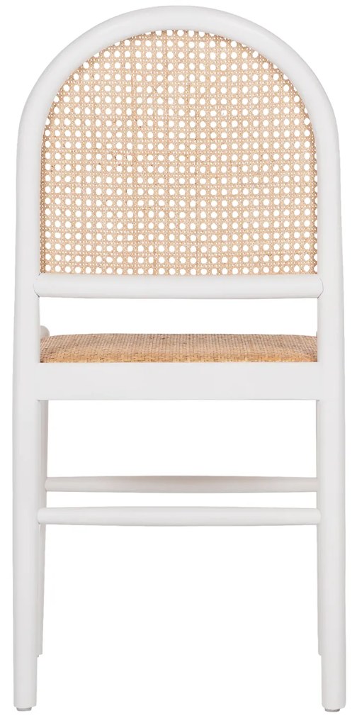 Καρέκλα Από Οξιά Σε Λευκό-Rattan Μπεζ 43x50x87Yεκ.