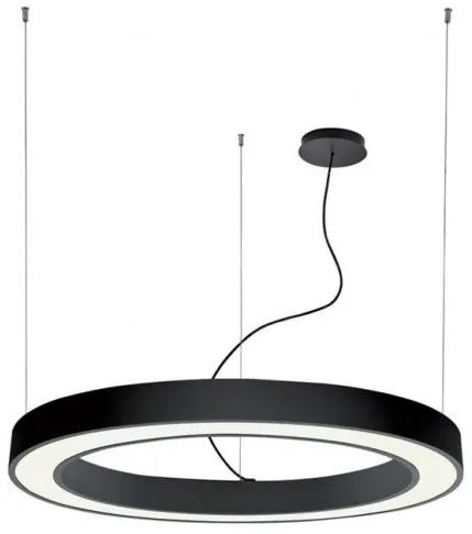 Κρεμαστό Φωτιστικό Οροφής LED 66W 3000Κ Push Dimming Φ90cm Ring Viokef 3915-0009-3-B-D4 Μαύρο