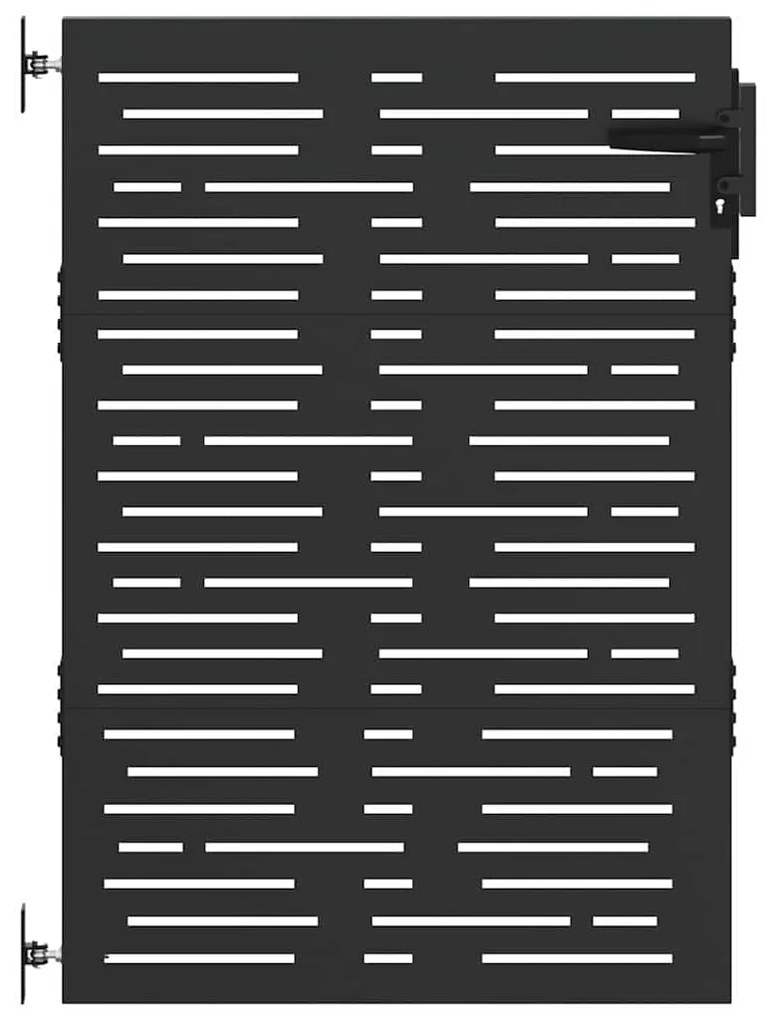 vidaXL Πύλη Κήπου Μαύρο 105 x 150 cm Ατσάλι με Επικάλυψη Πούδρας