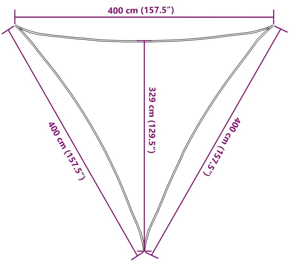 Πανί Σκίασης Μπλε 4 x 4 x 4 μ. 160 γρ./μ² από HDPE - Μπλε