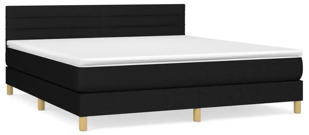 ΚΡΕΒΑΤΙ BOXSPRING ΜΕ ΣΤΡΩΜΑ ΜΑΥΡΟ 160X200 ΕΚ. ΥΦΑΣΜΑΤΙΝΟ 3140707