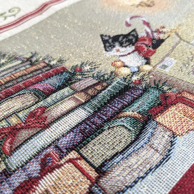 Τραπεζομάντηλο Χριστουγεννιάτικο 165x300 Joy Silver 1384 4101203455