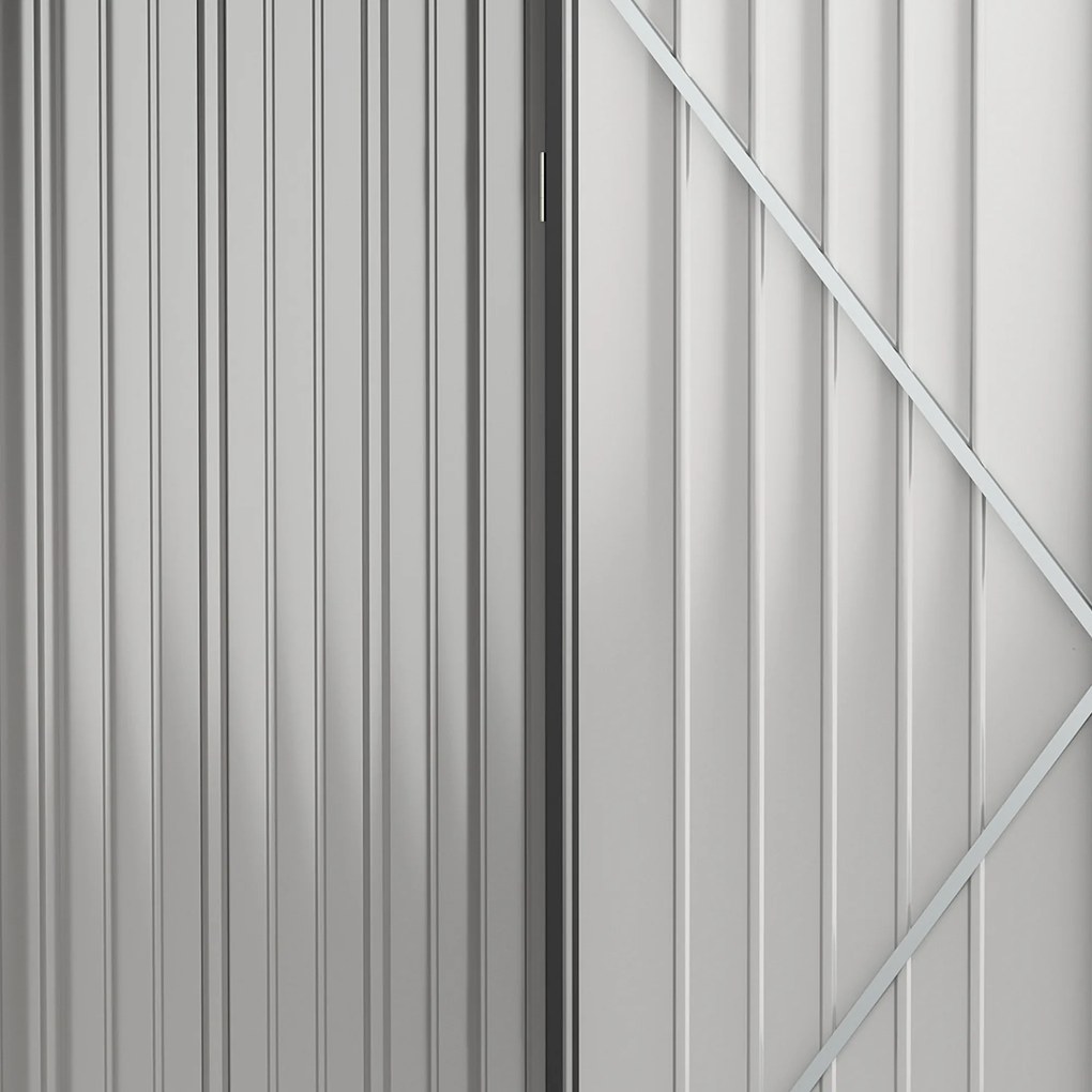 Outsunny Αποθήκη Κήπου, Αποθήκη Εργαλείων, Κλειδούμενη Πόρτα, Ανθεκτική στις Καιρικές Συνθήκες, Περιλαμβάνει Ράφια, 161,5 x 94,5 x 196 εκ., Μαύρο