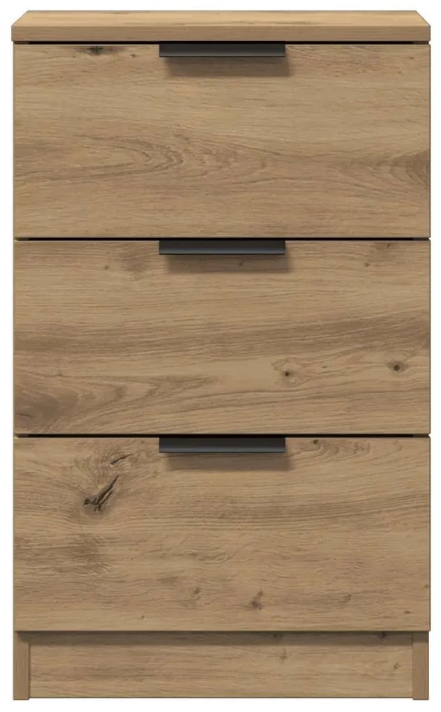 vidaXL Κομοδίνα 2 τεμ.Αρτισιανή Δρυς 40x36x65 εκ. Επεξ. Ξύλο