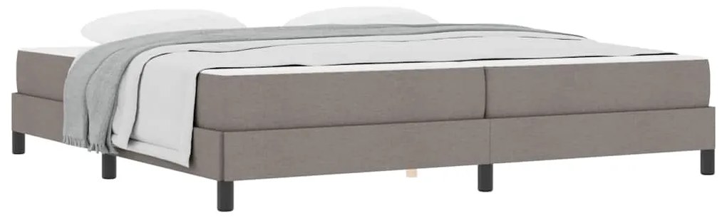 vidaXL Κρεβάτι με ελατήρια με στρώμα Taupe 200 x 200 cm ύφασμα