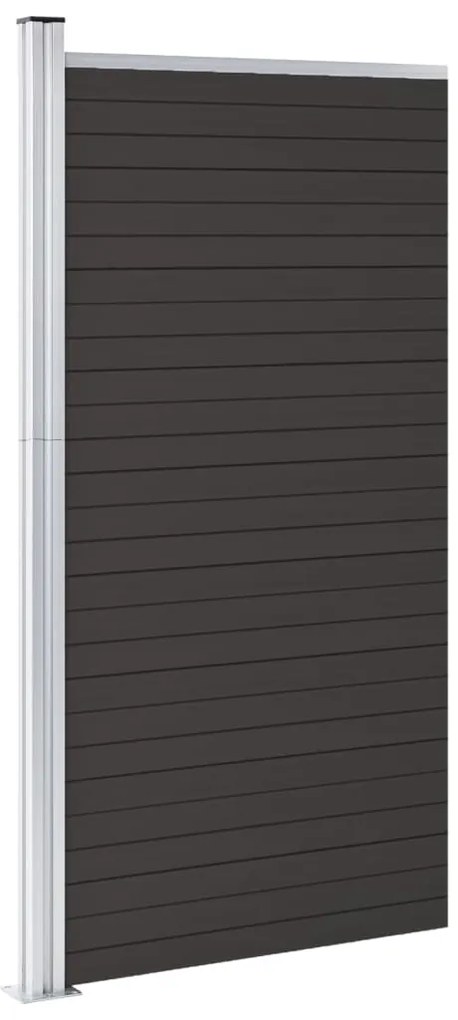 vidaXL Πάνελ Περίφραξης Μαύρο 95 x 186 εκ. από WPC