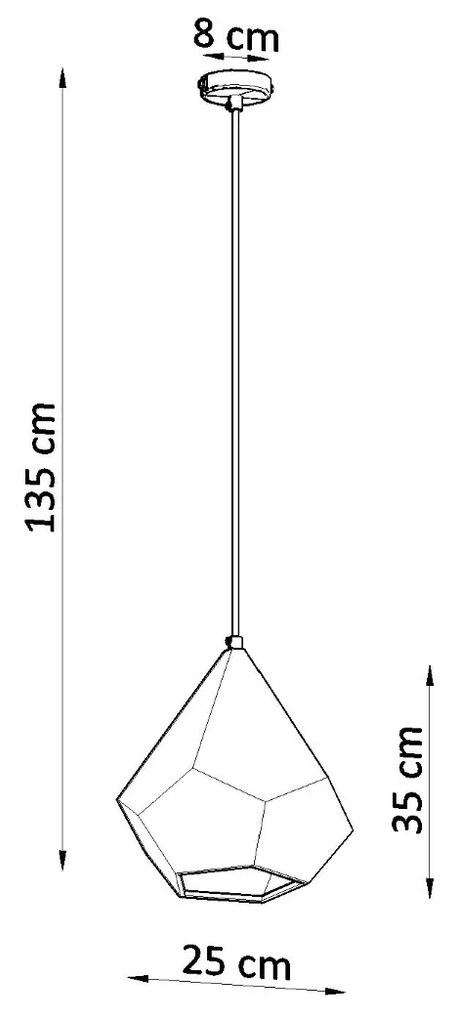 Sollux Κρεμαστό φωτιστικό Pavlus 1,κεραμικό,1xE27/60w