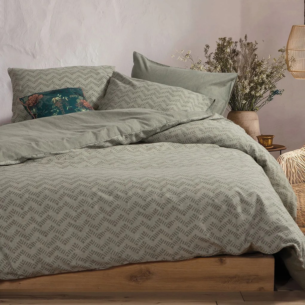 Φανελένια Σεντόνια Μονά (Σετ) Nef-Nef Homeware Flannel Otrando Green