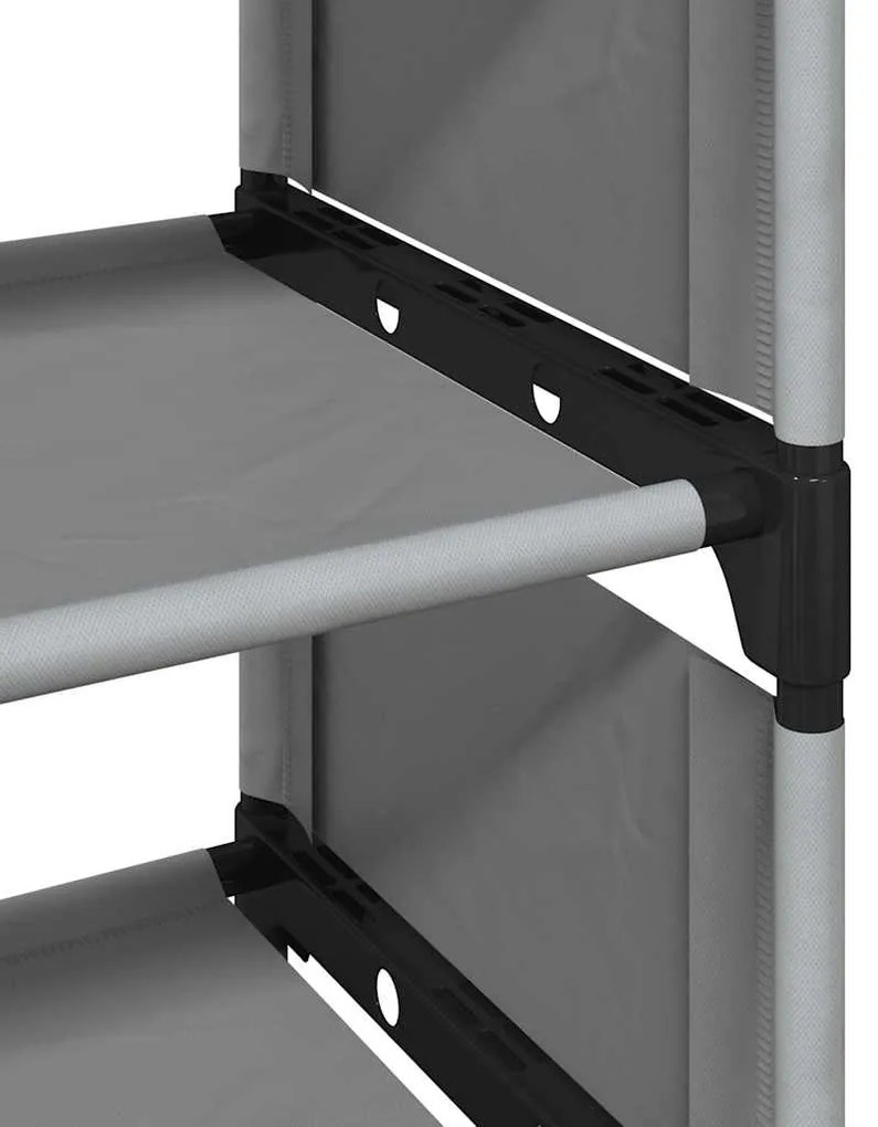 vidaXL Ράφι παπουτσιών 10επιπέδων γκρι 54x28x158 cm μη υφασμένο ύφασμα