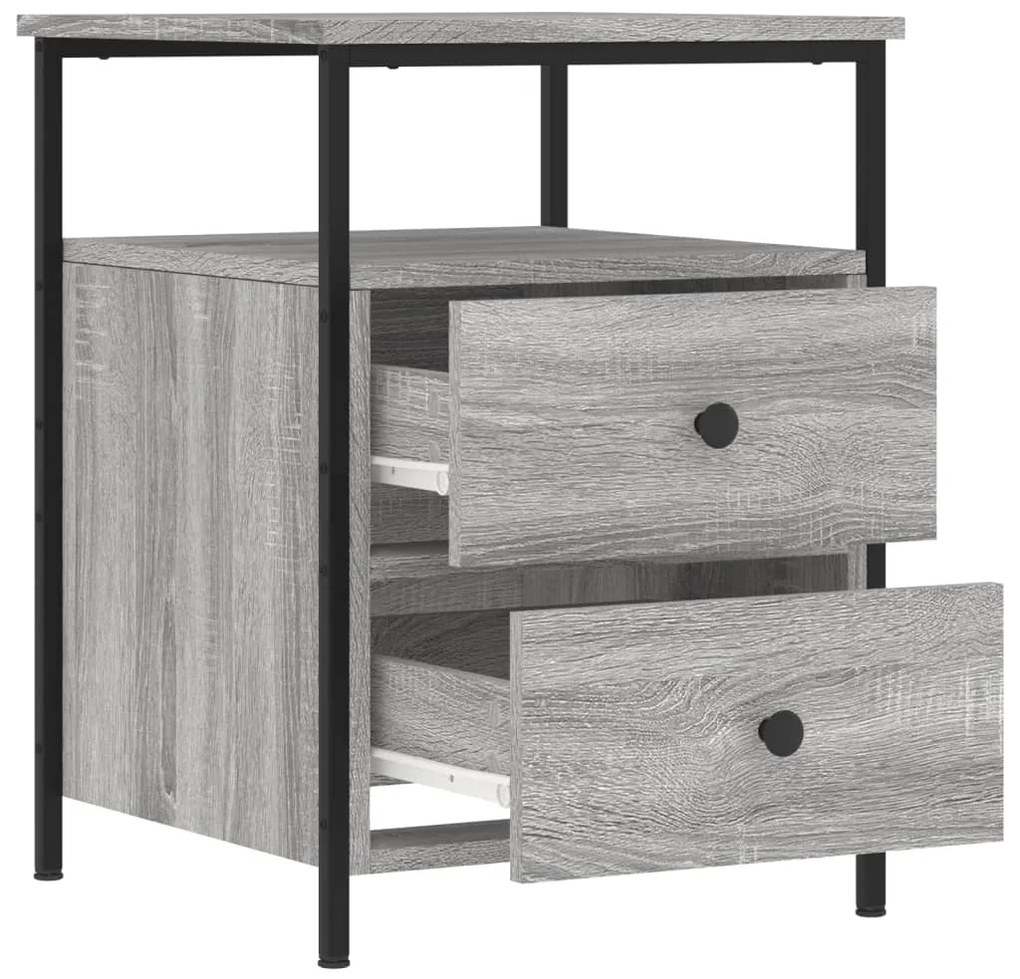 vidaXL Κομοδίνο Γκρι Sonoma 44 x 45 x 60 εκ. από Επεξεργασμένο Ξύλο
