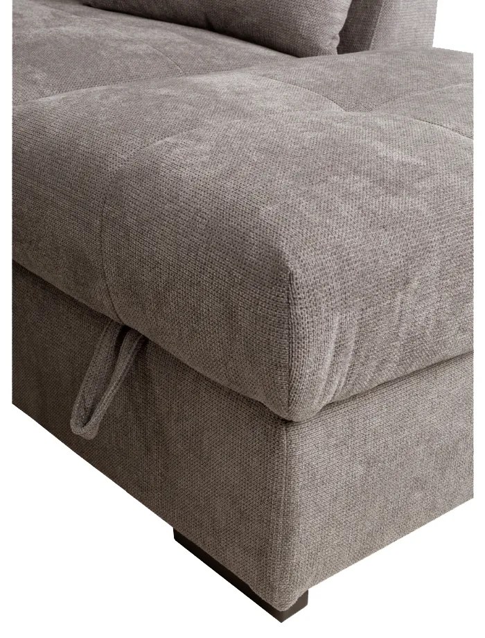 BILL ΚΑΝΑΠΕΣ ΚΡΕΒΑΤΙ ΓΩΝΙΑ ΔΕΞΙΑ TAUPE 241x173x94 - 70-0412