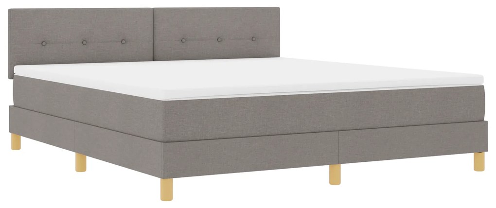 vidaXL Κρεβάτι με Κουβέρτα με Ματράζ Ταπέ 180x200 εκ. Ύφασμα