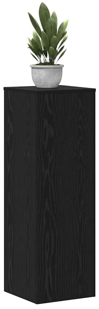 vidaXL Βάση φυτών 2 pcs Μαύρη δρυς 33 x 33 x 100 cm Επεξεργασμένο ξύλο
