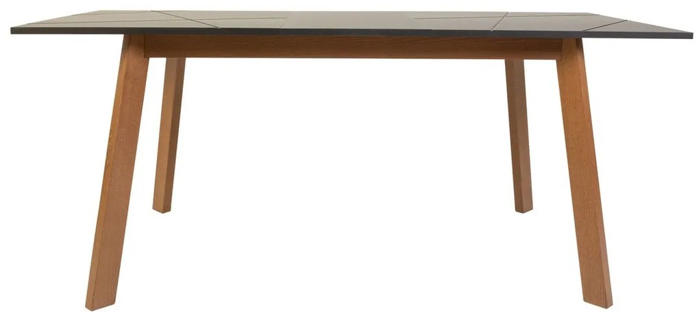 Τραπέζι Boston CE125, Σκούρα βελανιδιά delano, Μαύρο ματ, 77x85x140cm, 36 kg, Επιμήκυνση, Ινοσανίδες μέσης πυκνότητας, Ξύλο | Epipla1.gr