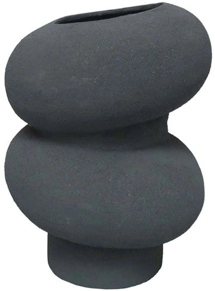Βάζο Daneet 032531 17x17x23cm Grey Αλουμίνιο