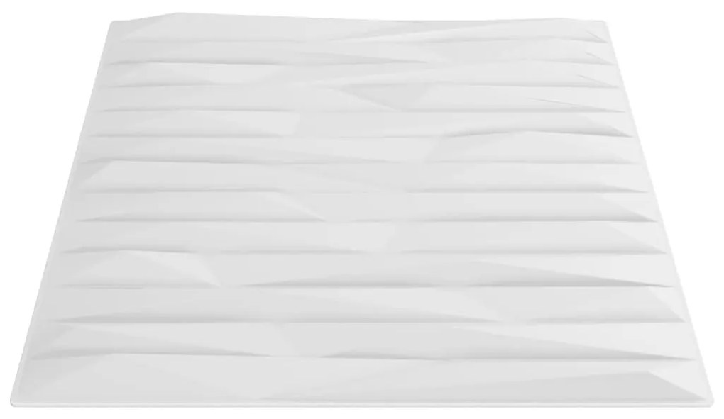 Πάνελ Τοίχου 12 Τεμ. Σχέδιο Πέτρας Λευκά 50x50 εκ. 3 μ² από XPS - Λευκό