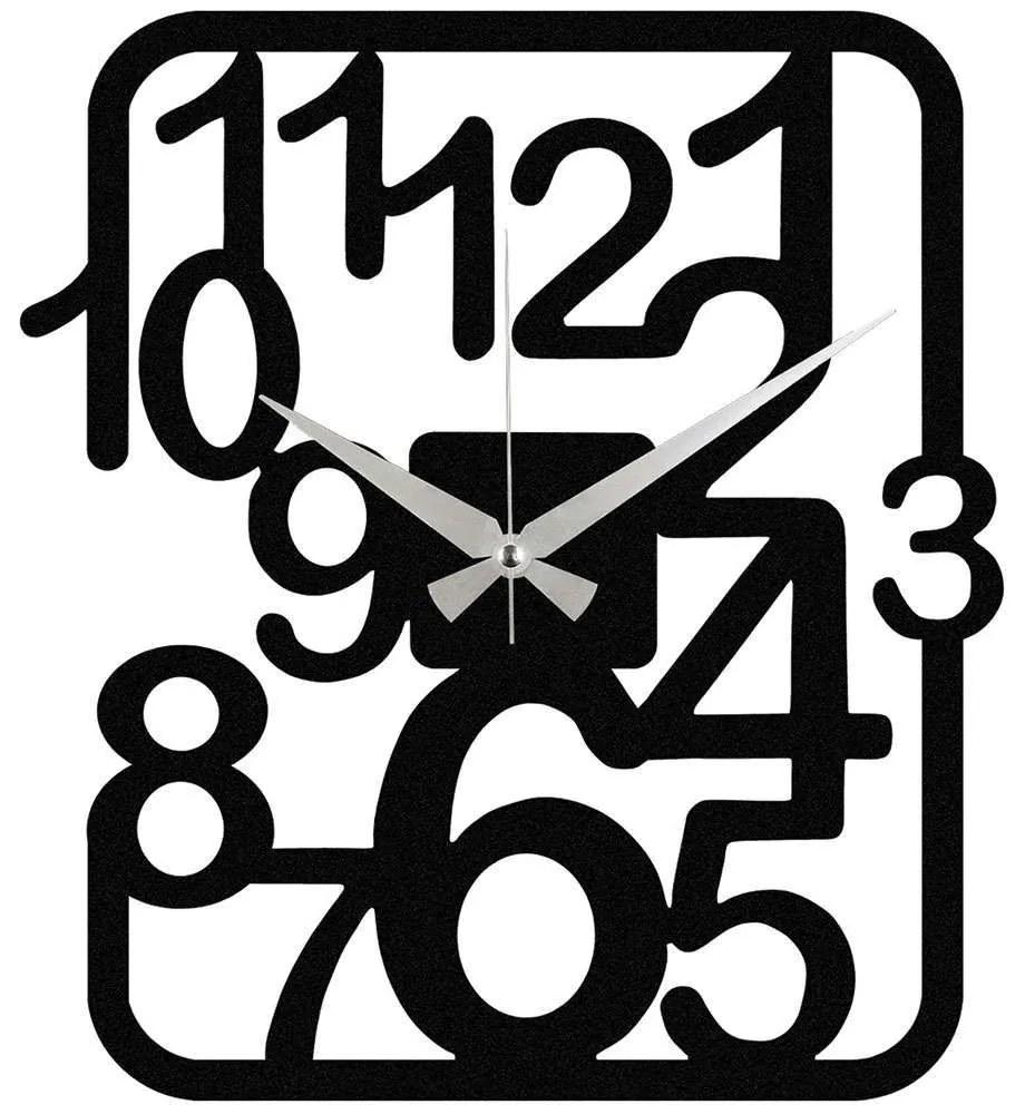 Ρολόι Τοίχου Enzoclock 279ENZ1421 Φ48cm Black Wallity Μέταλλο