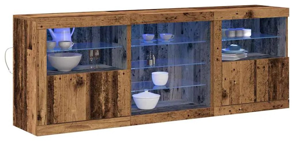 vidaXL Πλαϊνό γραφείο Παλαιό ξύλο 181.5 x 37 x 67 εκ.