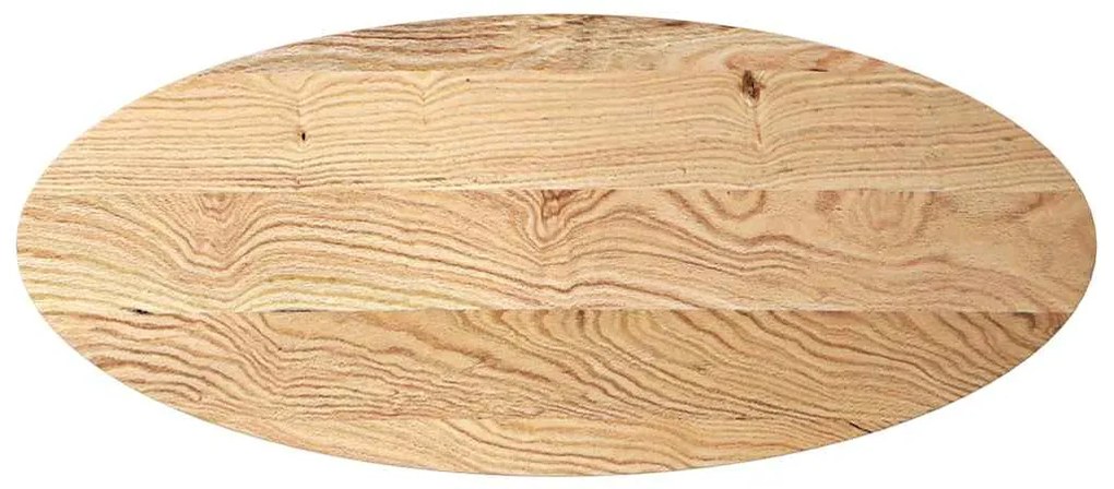 vidaXL Επιτραπέζια επιφάνεια 140x60x4 εκ. από Μασίφ Ξύλο Δρυός Οβάλ