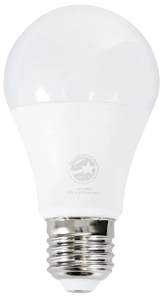 GloboStar® 60047 Λάμπα LED E27 A60 Γλόμπος 10W 940lm 260° AC 220-240V IP20 Φ6 x Υ11cm Θερμό Λευκό 2700K Dimmable - 3 Years Warranty