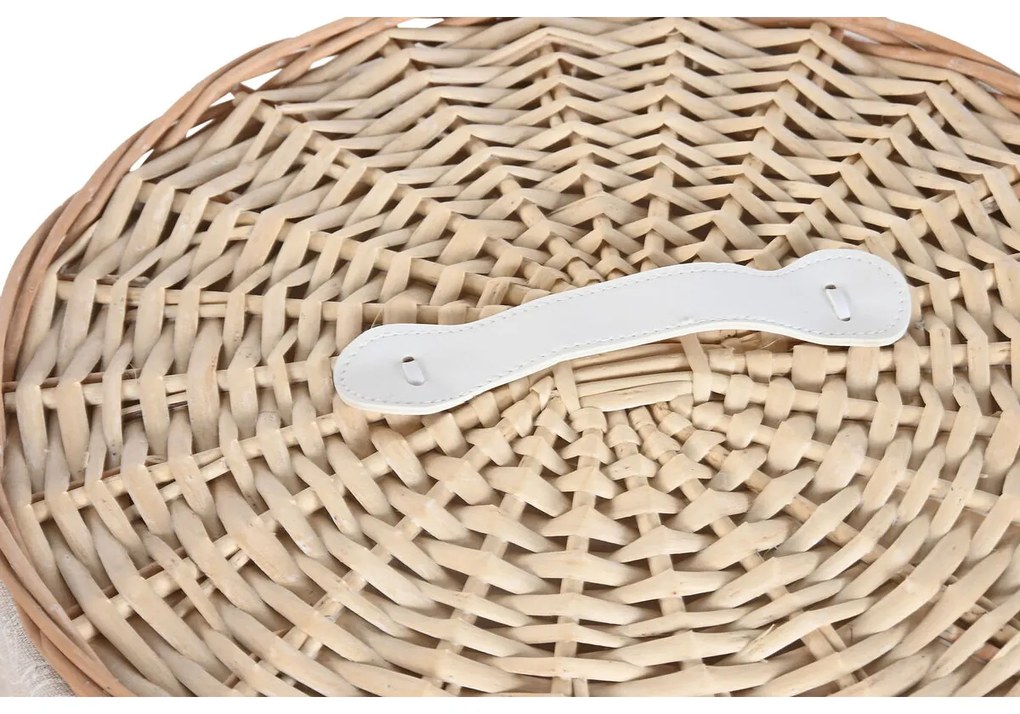 Καλάθι για τα Βρώμικα Ρούχα Home ESPRIT Φυσικό λυγαριά Boho 45 x 45 x 55 cm 3 Τεμάχια