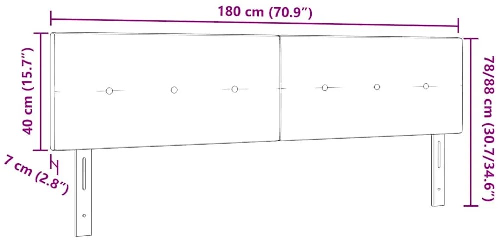 vidaXL Κεφαλάρι με κεφαλάρι Taupe 180 cm ύφασμα