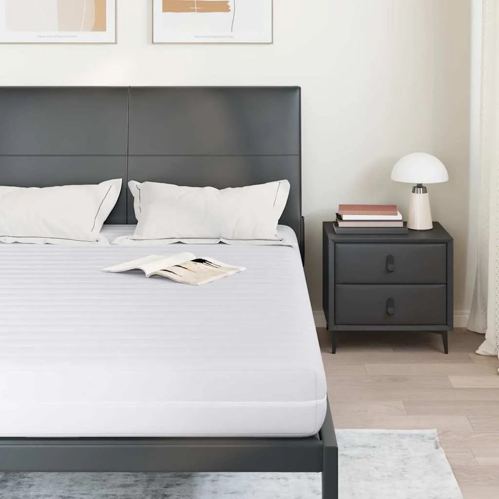 vidaXL Στρώμα Λευκό 140 x 200 cm Τσέπες ελατηρίων