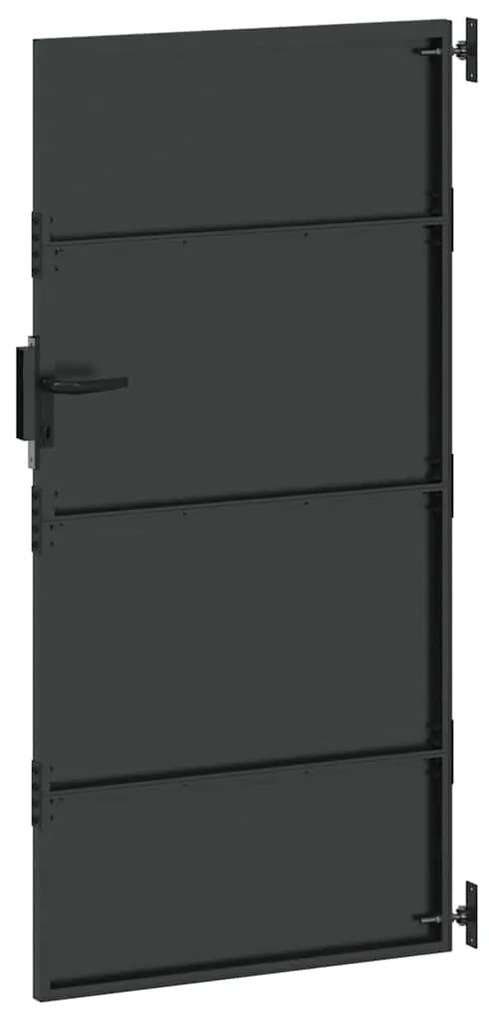 vidaXL Πύλη Κήπου Μαύρο 105 x 175 cm Ατσάλι με Επικάλυψη Πούδρας