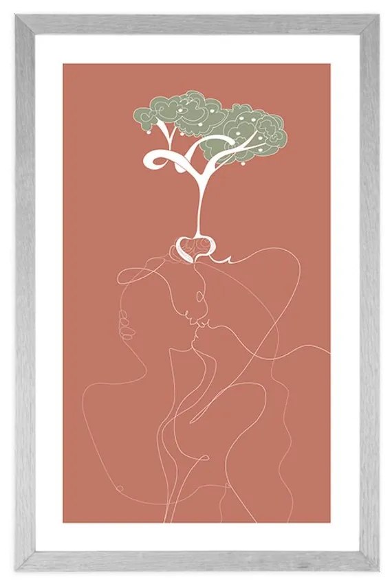 Αφίσα με παρπαστού Ρίζες της αγάπης - 20x30 white