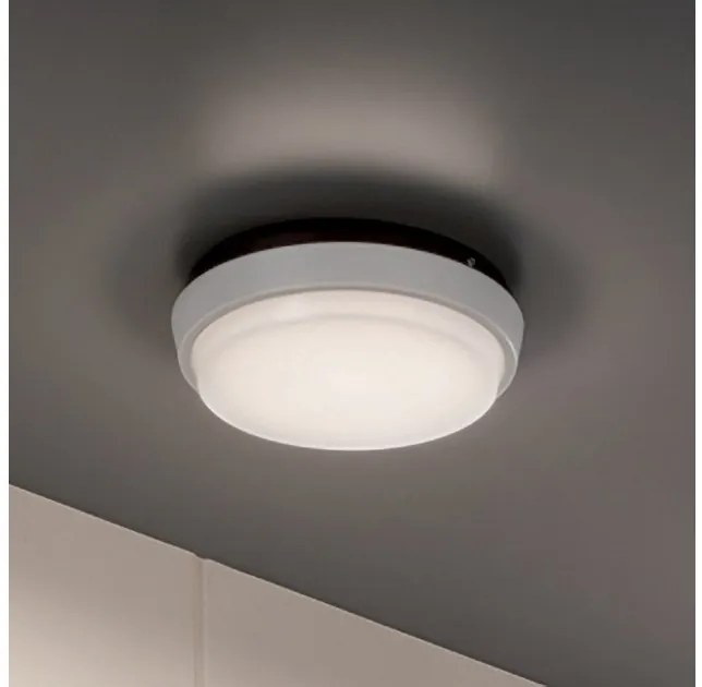 Πλαφονιέρα Φωτιστικό Οροφής LED 10W IP54 3000K Alu Zafferano-LD0130B3-Λευκό LD0130B3