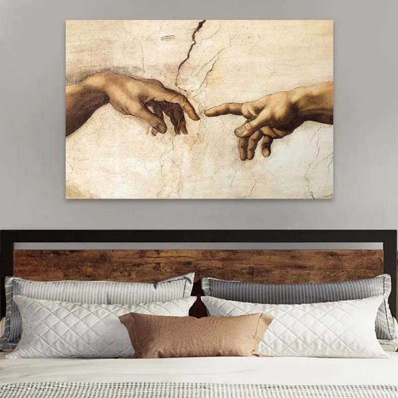 ΠΙΝΑΚΑΣ ΣΕ ΚΑΜΒΑ "THE CREATION OF ADAM" MEGAPAP ΨΗΦΙΑΚΗΣ ΕΚΤΥΠΩΣΗΣ 125X80X3ΕΚ.