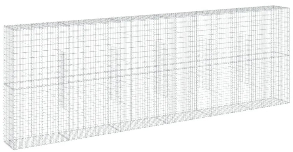 vidaXL Συρματοκιβώτιο με Κάλυμμα 600x50x200εκ. από Γαλβανισμένο Χάλυβα