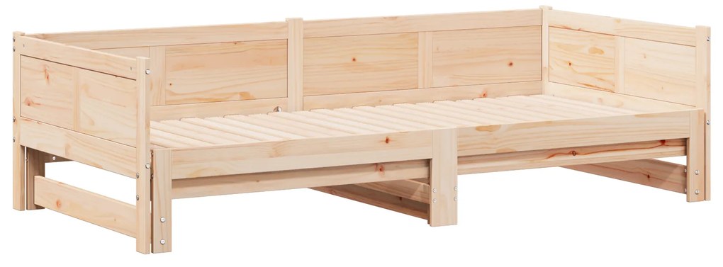 vidaXL Pull-out Κρεβάτι Ημέρας 90x200 εκ Μασίφ Ξύλο Πεύκο